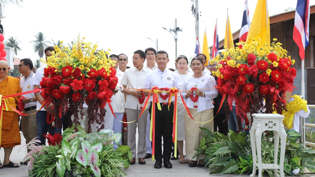 พิธีทำบุญเปิดถนน &ldquo;สุคะโต&rdquo; ทางเข้าวัดจุฬามณี อำเภออัมพวา