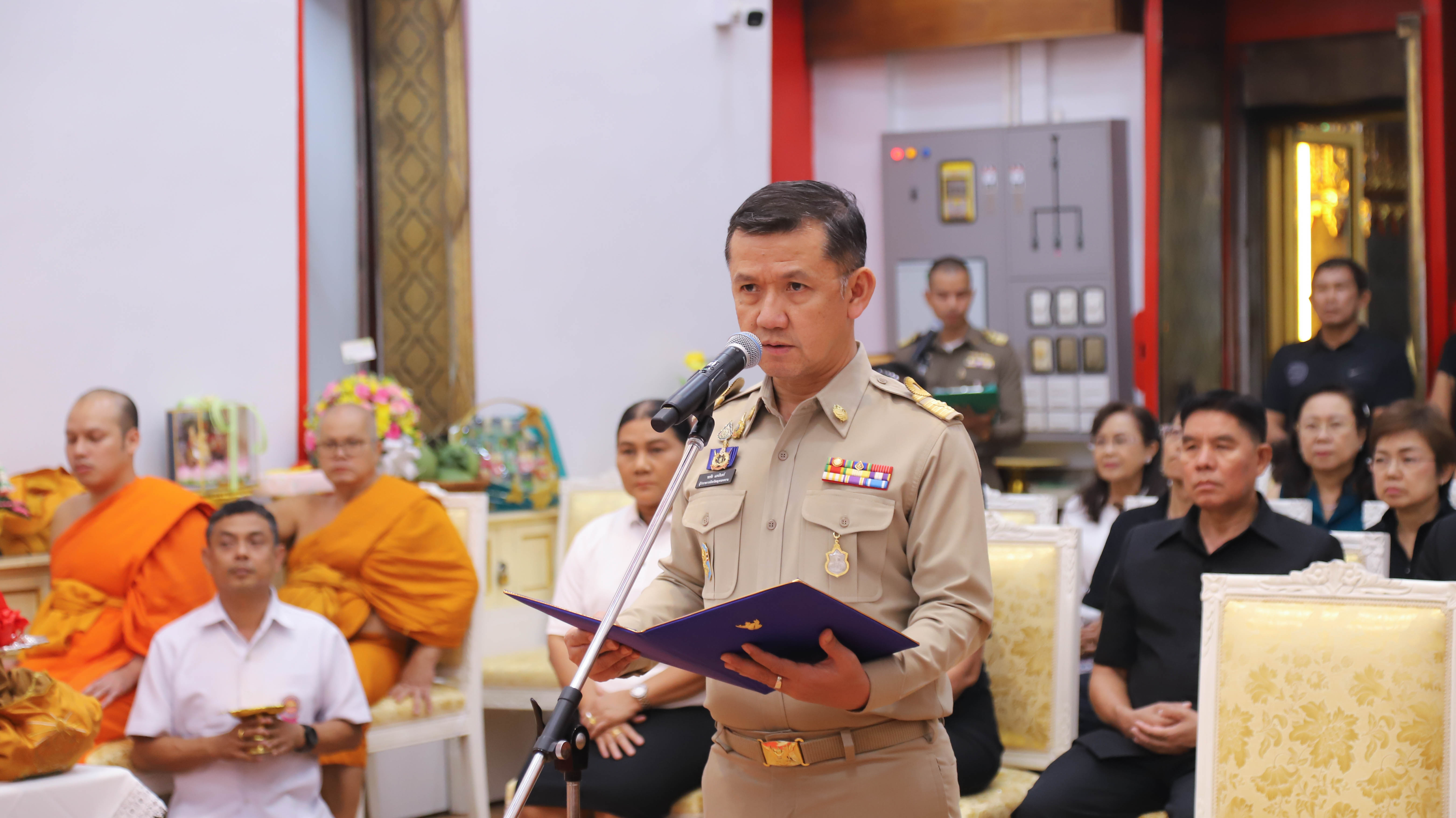 สมุทรสงครามจัดพิธีเจริญชัยมงคลคาถาต้อนรับพระบัญชาสมเด็จพระสังฆราช แต่งตั้ง &ldquo;พระมหาสมบูรณ์ จตฺตภโย ป.ธ.๙&rdquo; ดำรงตำแหน่งพระอุปัชฌาย์วิสามัญ ณ วัดเพชรสมุทรวรวิหาร